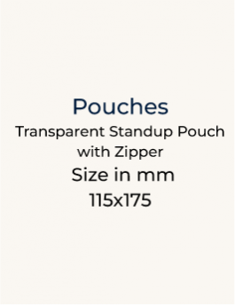 Transparent Standup Zipper Pouch - 115 x 175mm