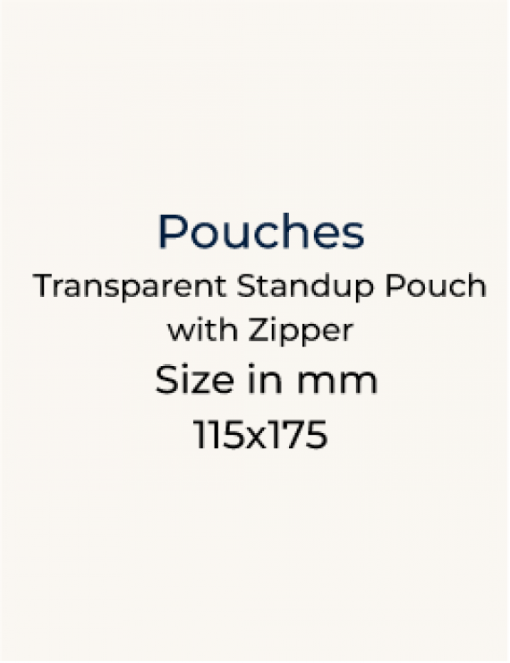 Transparent Standup Zipper Pouch - 115 x 175mm