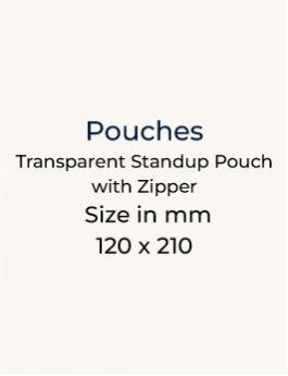 Transparent Standup Zipper Pouch - 120 x 210mm