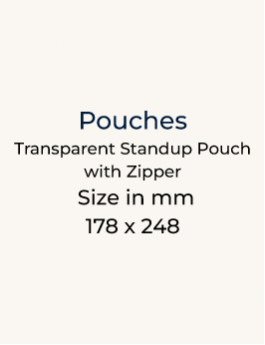 Transparent Standup Zipper Pouch - 178 x 248mm