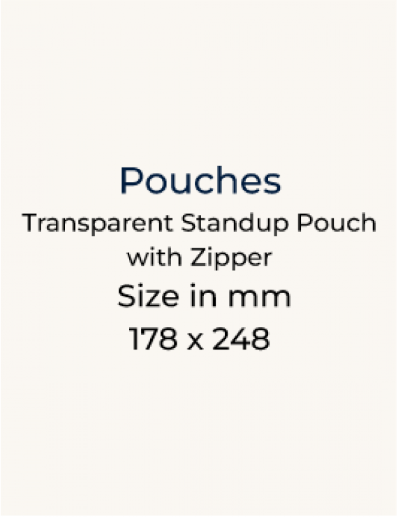 Transparent Standup Zipper Pouch - 178 x 248mm
