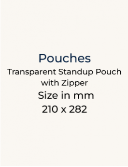 Transparent Standup Zipper Pouch - 210 x 282mm