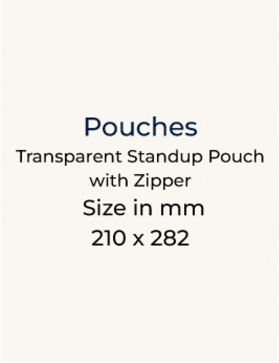 Transparent Standup Zipper Pouch - 210 x 282mm
