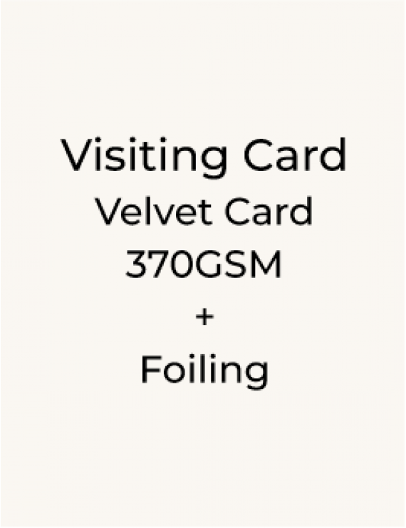 Velvet Card 370 GSM + Foiling