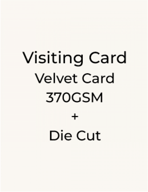 Velvet Card 370 GSM + Die Cut